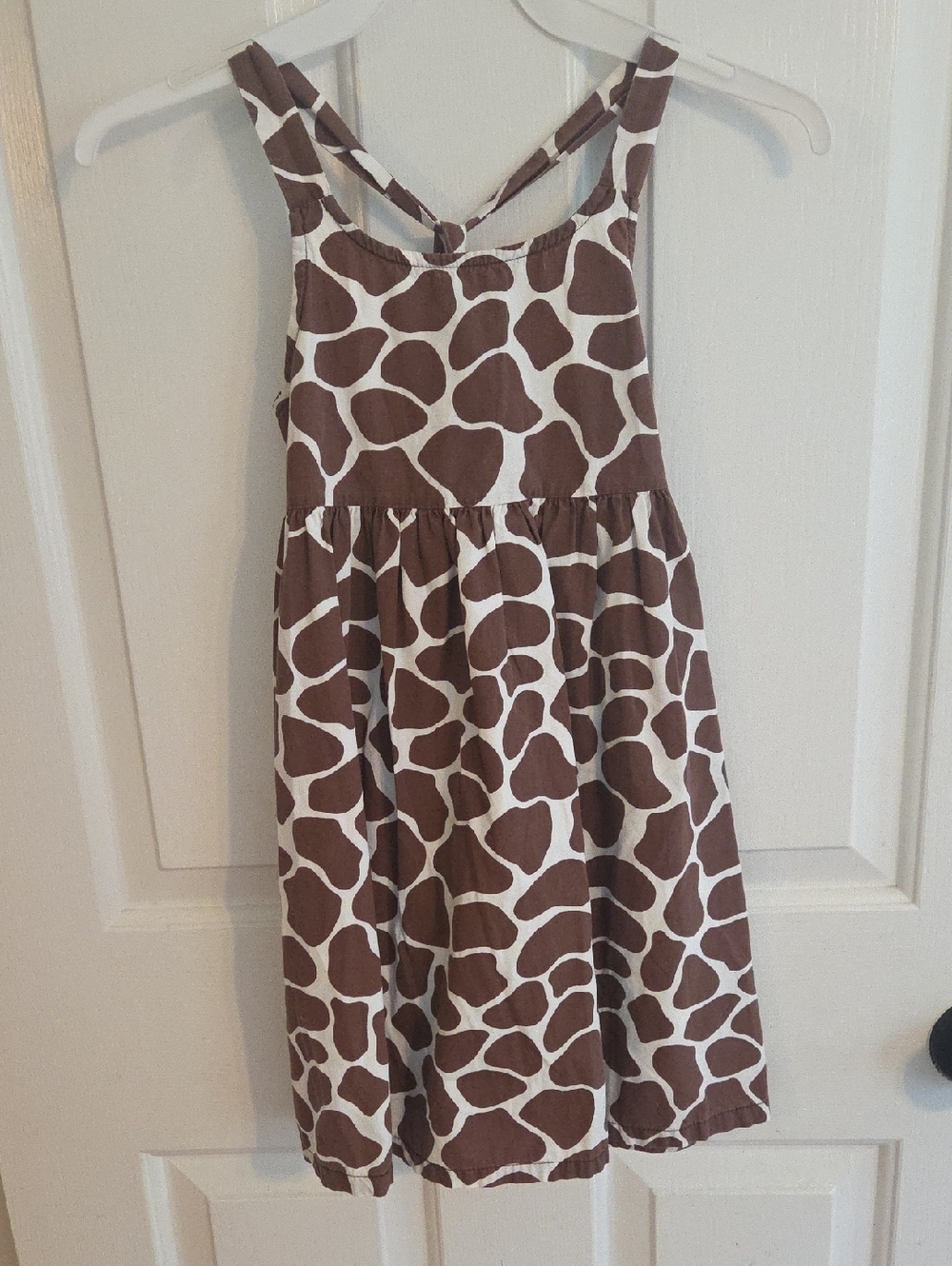 Gymboree Brown giraffe Print Dress Sz 7
